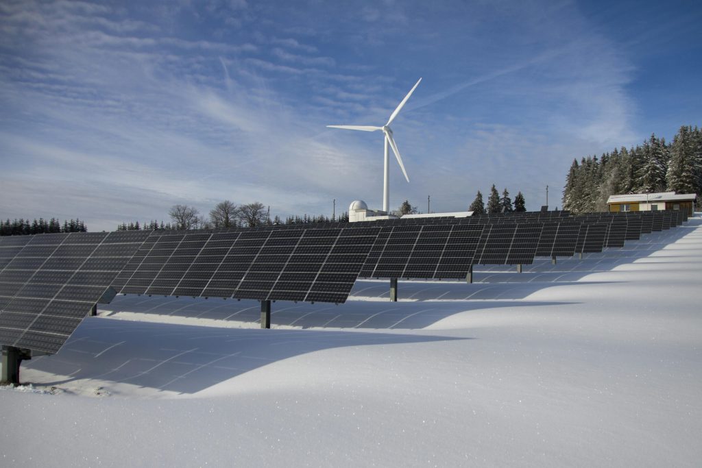 A solar panel on a rooftop, harnessing the power of the sun to generate clean and renewable energy.